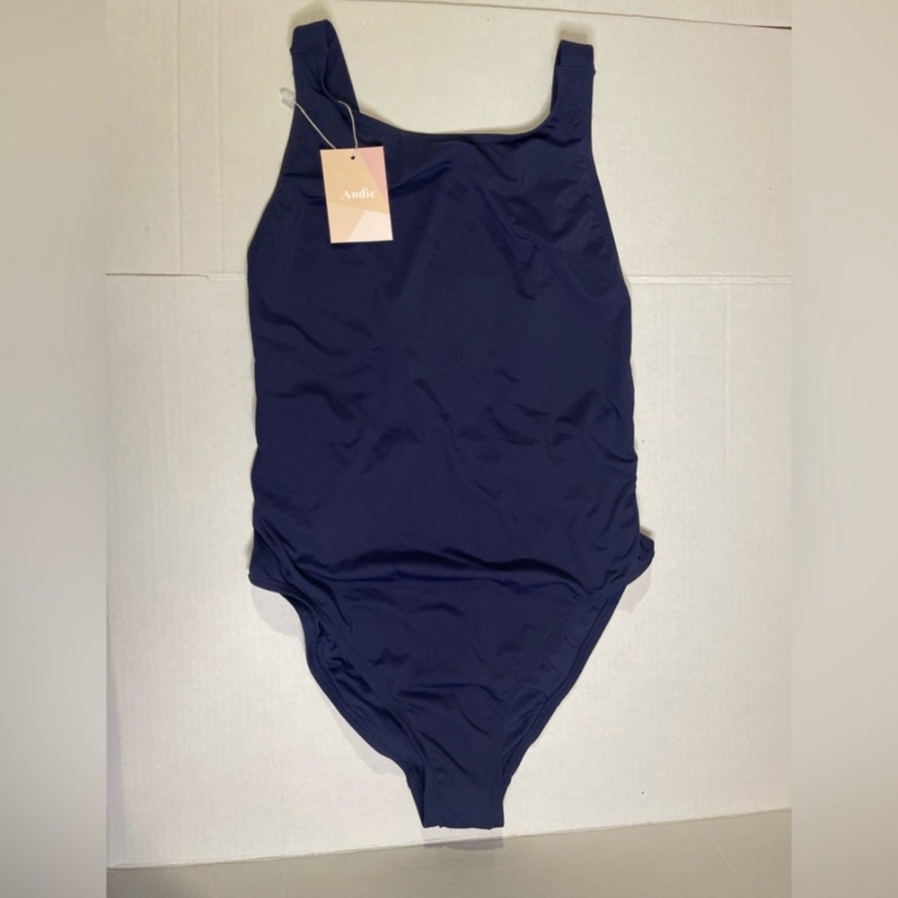 Andie NWT navy‎ blue swimsuit. Simple & elegant. The Montauk One Piece. XL